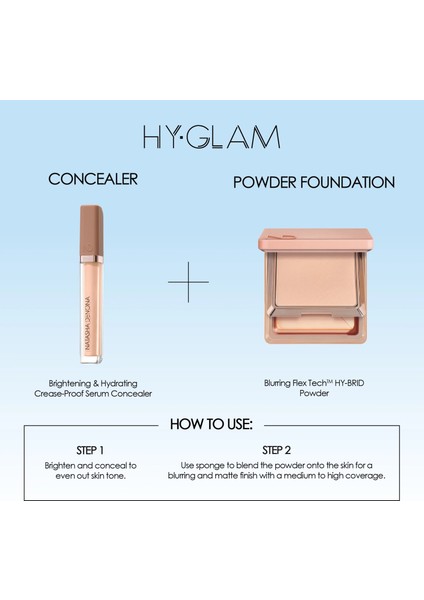 Hy-Glam Powder Foundation Refill - Pudra Fondöten, Yedek Y8-9 - Refil (12,5 G)