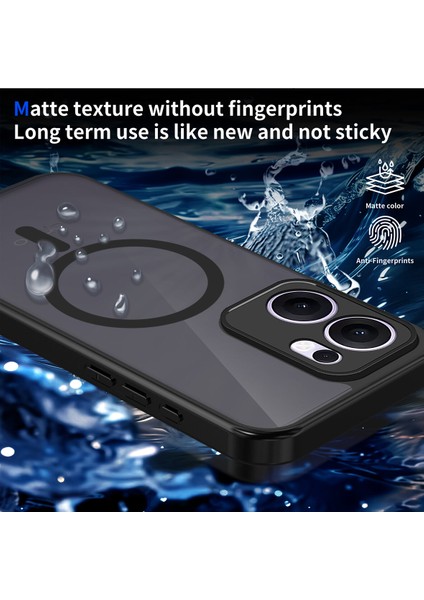 Oppo RENO13 F 4G/RENO13 F 5g Kılıf, Manyetik Yarı Saydam Mat Darbeye Dayanıklı ve Parmak Izi Önleyici Koruyucu Kılıf-Siyah (Yurt Dışından) modelleri
