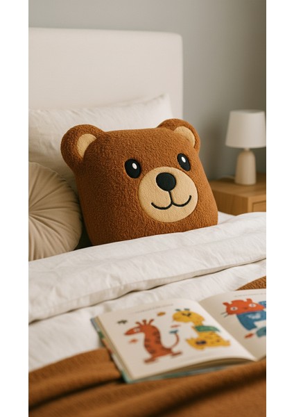 DEKORATİF AYICIK YASTIK25*25 cm fırsatları