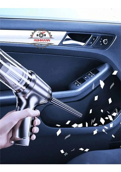 Fiat Tipo Sedan Eu 2015-2016-2017-2018-2019-2020 Kablosuz Şarjlı Oto El Süpürgesi - Güçlü Emiş & Üfleme Özellikli, Ev ve Araç Için TAŞINABILIR,60W ,6000PA