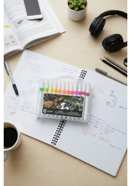 Jurassic World Koleksiyonu 24 Parçalı Yıkanabilir Kalem Seti