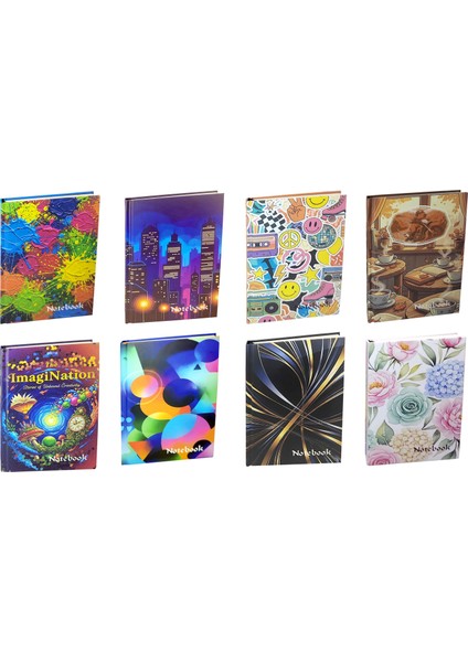 Sert Kapak Defter 160 Sayfa 8 Adet