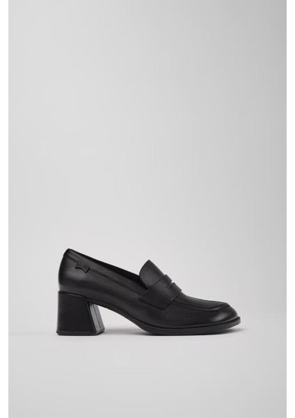 Kadın Kora Deri Makosen - Siyah