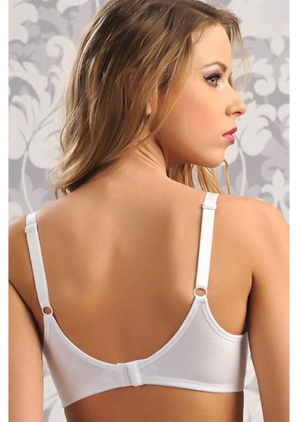 Pamuklu Balensiz Lohusa Önden Açılan Beyaz Emzirme Sütyeni