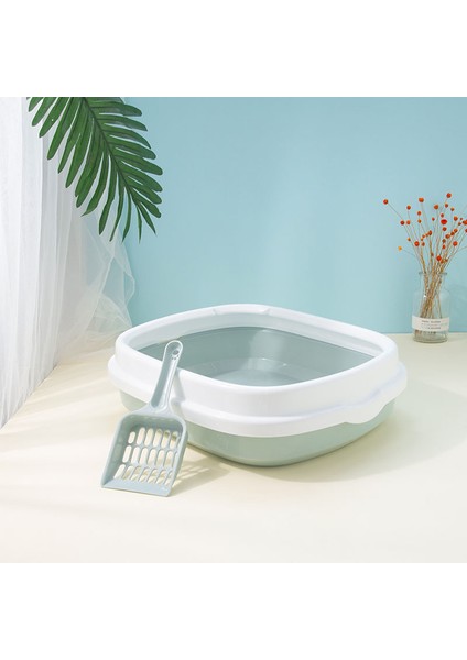 Yarı Kapalı Plastik Kedi Kum Kabı