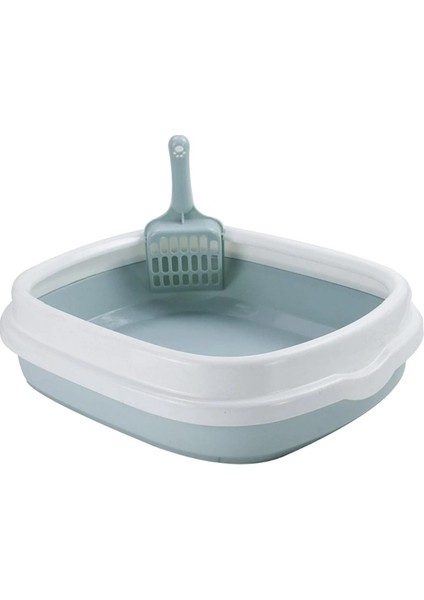 Yarı Kapalı Plastik Kedi Kum Kabı