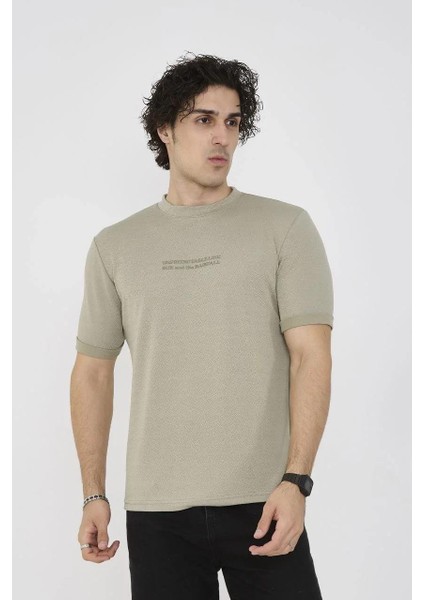 Unisex Bisiklet Yaka Slim Fit T-Shirt- Açık Yeşil fırsatları