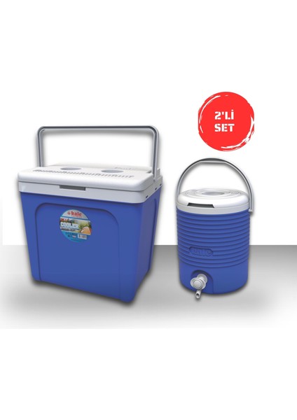 Buzluk Termos Set-25 Lt Buzluk Termos Eps (1066 Coolerbox)+6.5 Lt Erciyes Piknik Termos (1403 Cooler Jug)