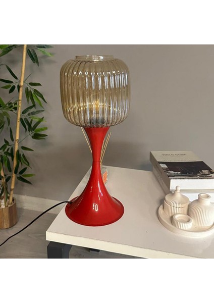 Soto Bal Rengi Cam Masa Lambası Dekoratif Abajur Çocuk Odası Başucu Lambası Okuma Lambası indirimleri