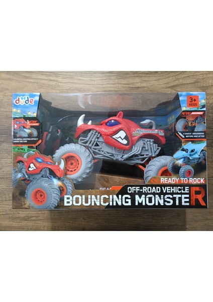 Rc Monster Truck Gergedan Tasarımlı Uzaktan Kumandalı Off-Road Araba Kırmızı fiyatları
