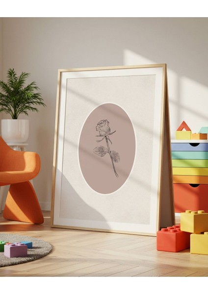 Vintage Tek Gül Dijital Baskı Vintage Poster (Çerçevesiz) fiyatları