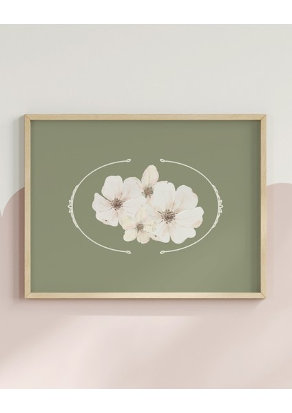 Vintage Papatyalar Yatay Dijital Baskı Poster (Çerçevesiz)