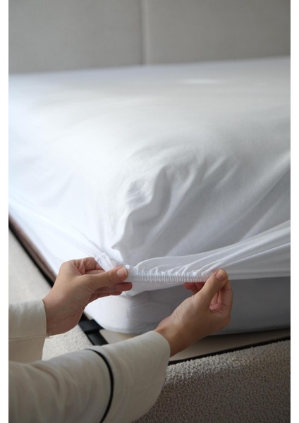 Tek Kişilik Lastikli Çarşaf Beyaz