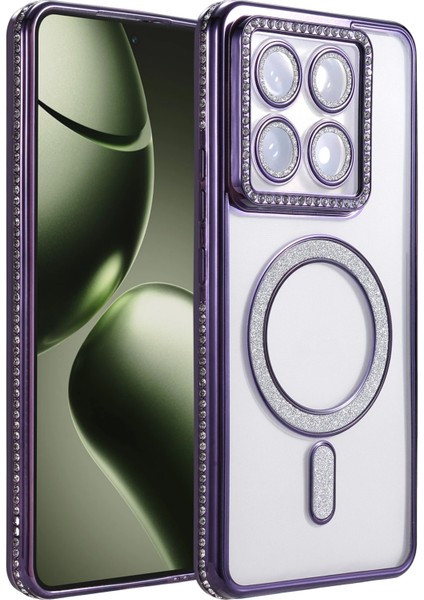 Mtxdpn Newface Xiaomi Mi 14T Pro Joke Simli Magneticsafe Kılıf - Derin Mor