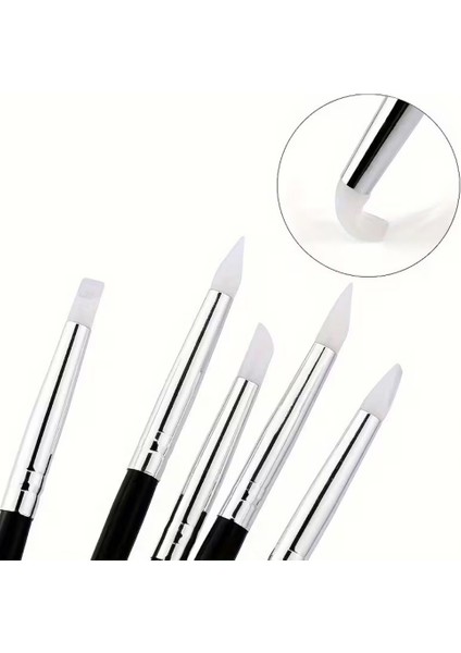 5 Adet Mini Detay Karıştırma Fırça Seti Ergonomik Kaymaz Tutuşlu Sanatçı, Makyaj ve Sulu Boya Için fiyatları