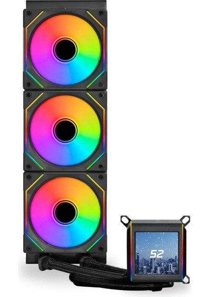 Lıan Lı Galahad Iı LCD Sl-Infınıty 360MM LGA1700/1851P/AM5 Soket Siyah Işlemci Sıvı Soğutucu G89.GA2ALCD36INB.00