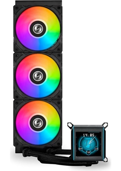 Lıan Lı Galahad Iı LCD Sl-Infınıty 360MM LGA1700/1851P/AM5 Soket Siyah Işlemci Sıvı Soğutucu G89.GA2ALCD36INB.00 modelleri