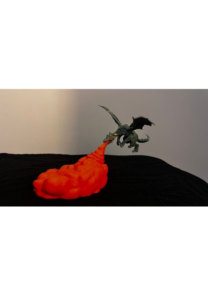 Ateş Püskürten Ejderha Figür-Lambader