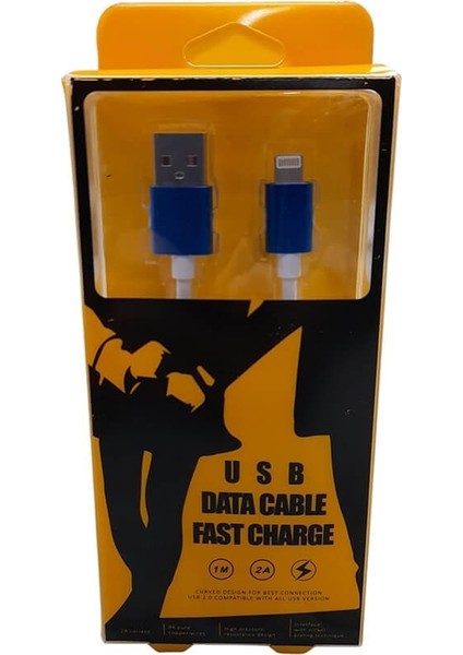 iPhone 7 8 x Xs Xr 11 12 13 14 Pro Max Plus Hızlı Şarj Kablosu 2 Amper USB To Lightning - Mavi fiyatları