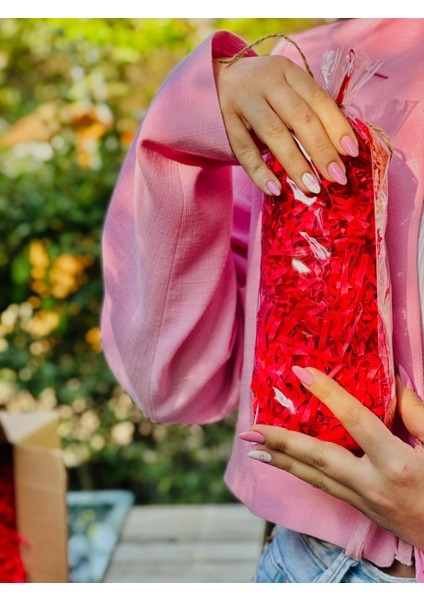 Nar Çiçeği Kırpık Kağıt 500 gr | Z Zigzag Kutu Dolgu ve Süsleme Kağıdı | Hediye Kutusu Için