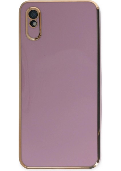 Xiaomi Redmi 9A Kılıf Volet Silikon - Mor (K95)