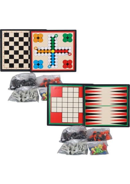 5'li Oyun Seti - (Tavla- Satranç-Kızmabirader-Solotest-Dama) fiyatları
