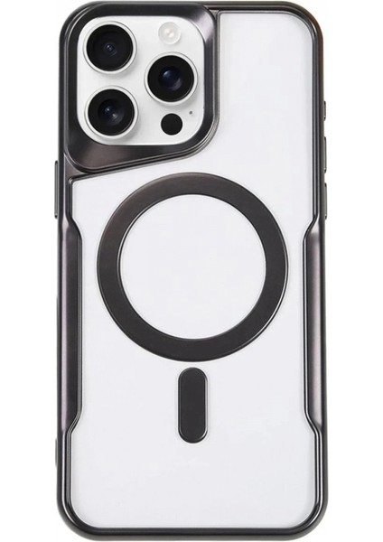 iPhone 11 Pro Max Kılıf Boyi Magsafe Silikon Kapak - Siyah (K95)