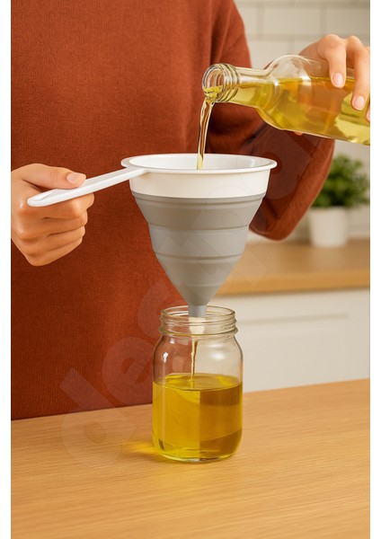 Yer Kaplamaz Katlanır Huni - Şişe Kavanoz Bidon Hunisi - Katlanabilir Akordiyon Huni - Silikon Huni indirimleri