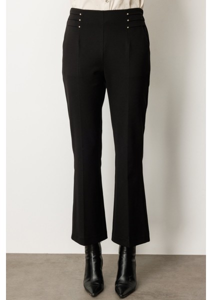 Boncuk Detaylı Ispanyol Paça Pantolon Ekol indirimleri