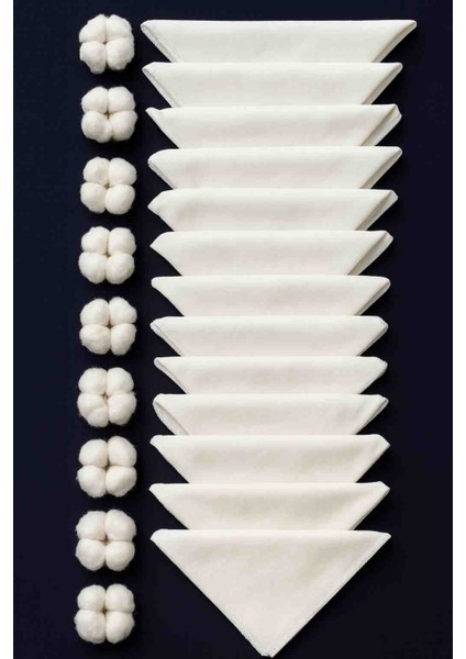 Tüm Cilt Tipleri Için %100 Pamuk 10'lu Beyaz Ince Penye Bebek Ağız Mendili 25X25 cm