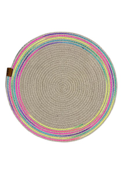 Decohandy 39CM Neon Renkli Şeritli Jüt Örme Supla Amerikan Servis fiyatları