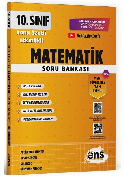 Yayınları 10. Sınıf Matematik Etkinlikli Soru Bankası Ens Yayınları