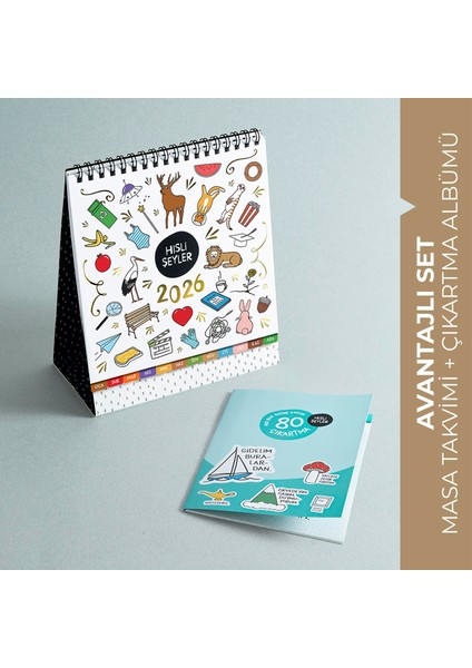 2026 Hisli Şeyler Takvimi & Çıkartma Albümü