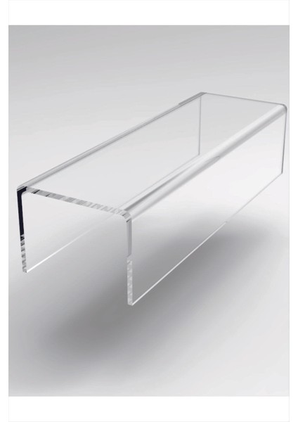 Pleksi Şeffaf Merdiven Sergileme Standı Tek Kademeli Stand 30 cm
