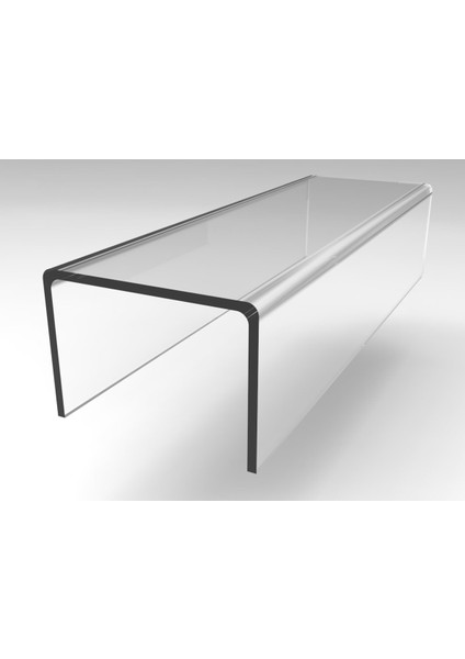 Pleksi Şeffaf Merdiven Sergileme Standı Tek Kademeli Stand 30 cm