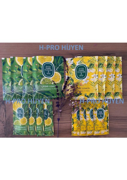Limon Serisi Islak Mendil 2 Çeşit 100 Adet (Büyük Boy 50, Küçük Boy 50 Adet)