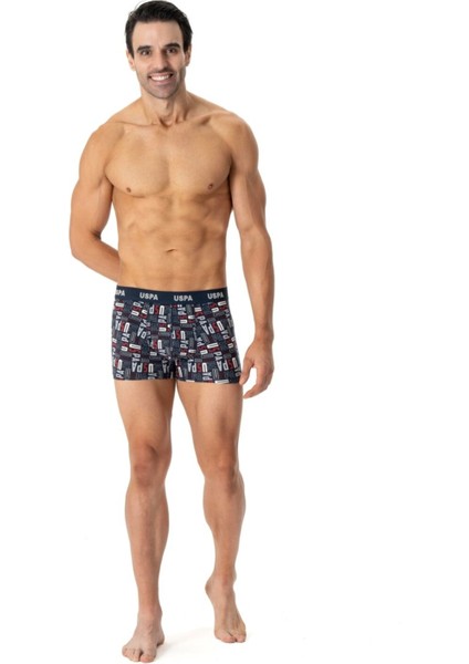 Erkek 80509 Lacivert-Saks-Baskılı 3'lü Boxer indirimleri