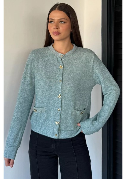 Kadın Fiyonk Düğmeli Triko Hırka P-00018493 fiyatları