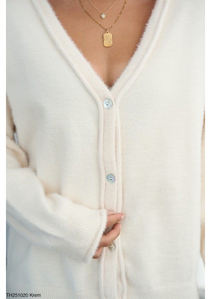 Kadın V Yaka Oversize Yumaşak Rahat Kalıp Kazak fiyatları