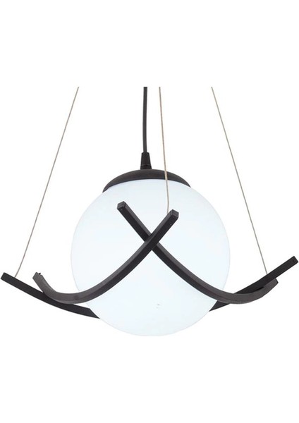 Modern Tekli Avize Opal Cam Siyah Metal Gövde fiyatları