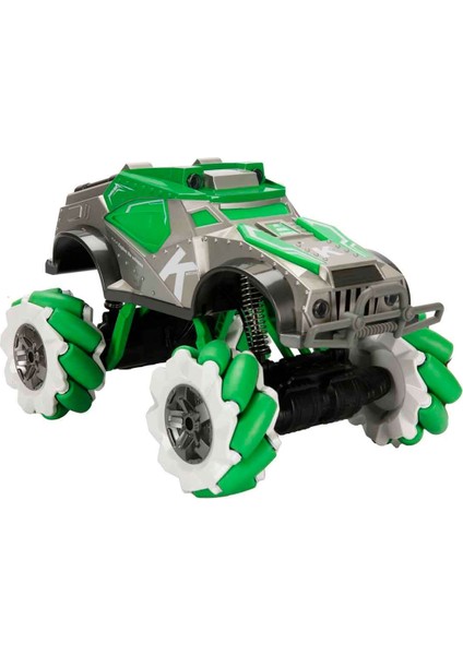 1:10 Suncon Sesli ve Işıklı Duman Püskürten USB Şarjlı Uzaktan Kumandalı Akrobatik Araba 36 cm - Yeşil modelleri