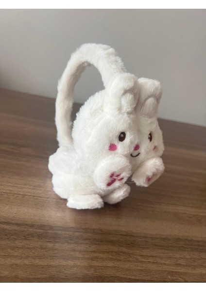 Kadın/kız Çocuk Tavşan Figürlü Soft Peluş Kışlık Kulaklık