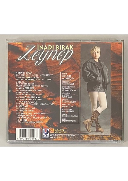Zeynep Inadı Bırak CD (Orijinal 1995 Dönem Baskı Cd) fiyatları