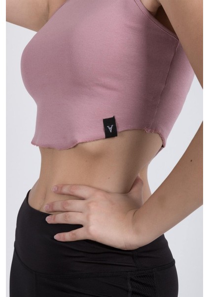 Sıfır Kollu Büstiyer Kısa Penye Crop T-Shirt indirimleri