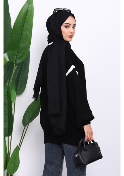 Siyah Balon Kol Düğmeli Triko Hırka fırsatları