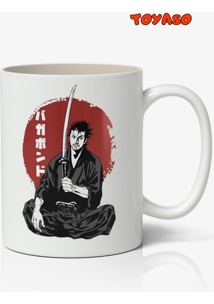 Vagabond Miyamoto Musashi Anime Temalı Beyaz Kupa Bardak Sevgiliye Arkadaşa Hediye