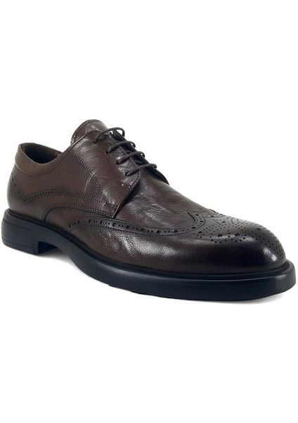 5776 Hakiki Deri Erkek Günlük Ayakkabı-Kahverengi
