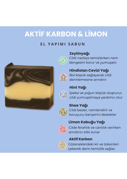 El Yapımı Sabun (Aktif Karbon & Limon) fiyatları