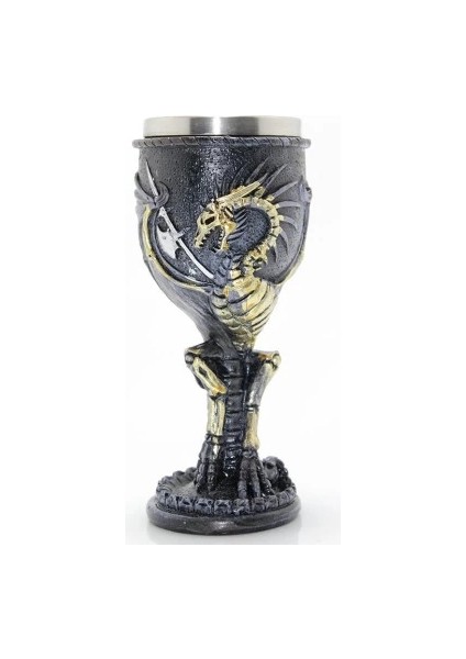 Ejderha Tasarımlı Paslanmaz Çelik Kadeh Bardak Model 2