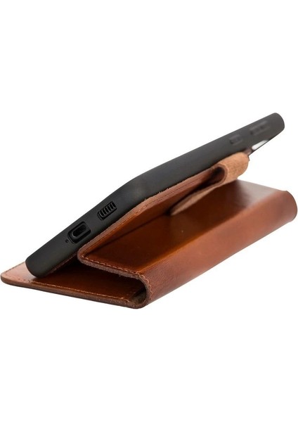 Samsung Galaxy S21 Plus Uyumlu Deri Cüzdanlı Kılıf Rustik Taba modelleri